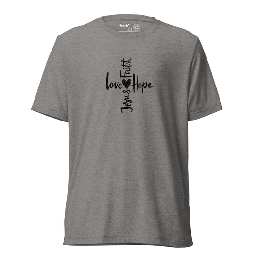 Faith Hope Love Cross Short Sleeve T-Shirt