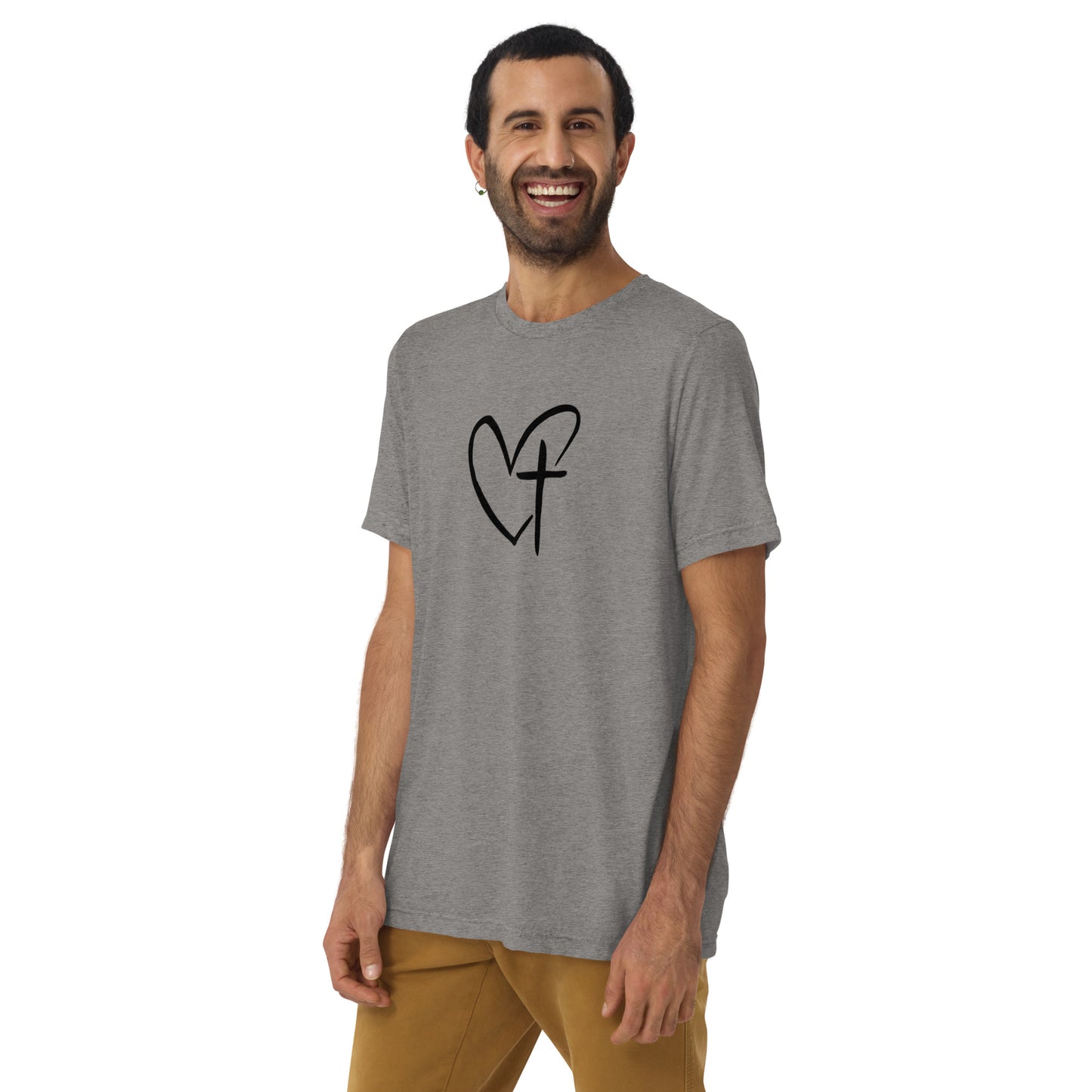 Heart w/ Cross Short Sleeve T-Shirt