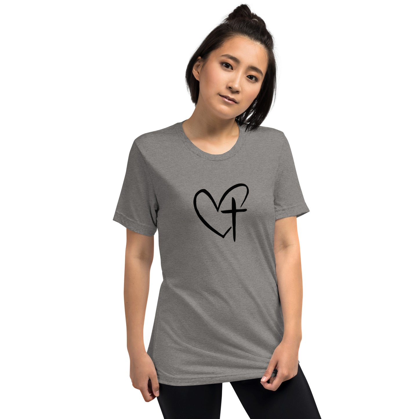 Heart w/ Cross Short Sleeve T-Shirt