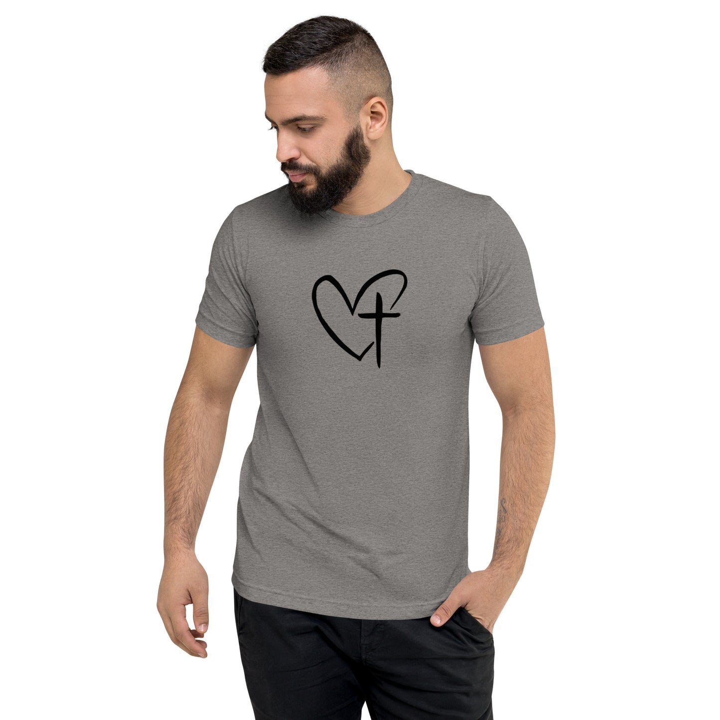 Heart w/ Cross Short Sleeve T-Shirt