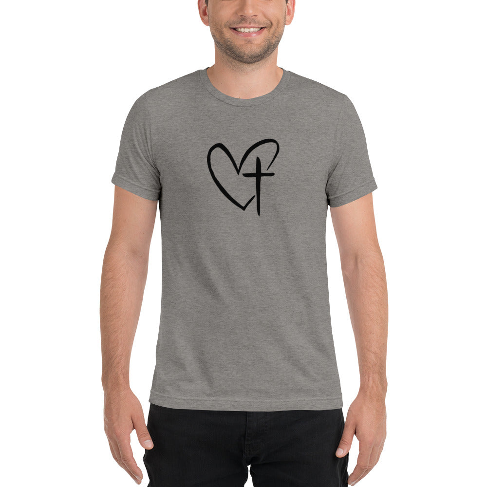 Heart w/ Cross Short Sleeve T-Shirt