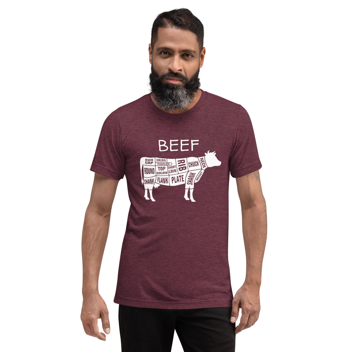 Beef Cow Butcher Chart Short Sleeve T-Shirt