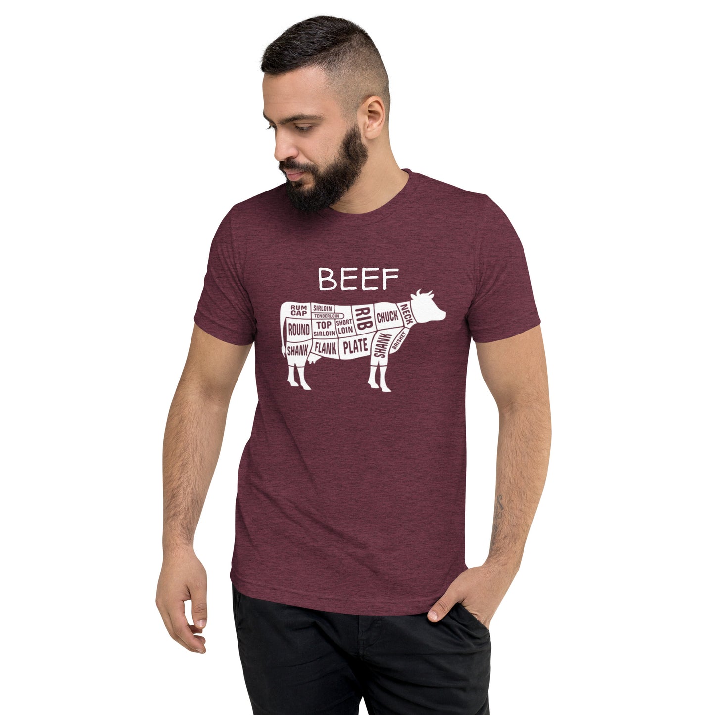 Beef Cow Butcher Chart Short Sleeve T-Shirt