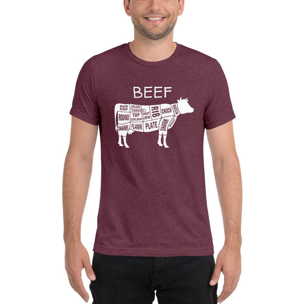 Beef Cow Butcher Chart Short Sleeve T-Shirt