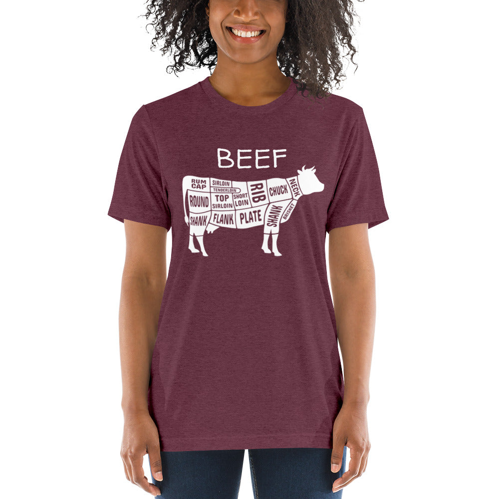 Beef Cow Butcher Chart Short Sleeve T-Shirt