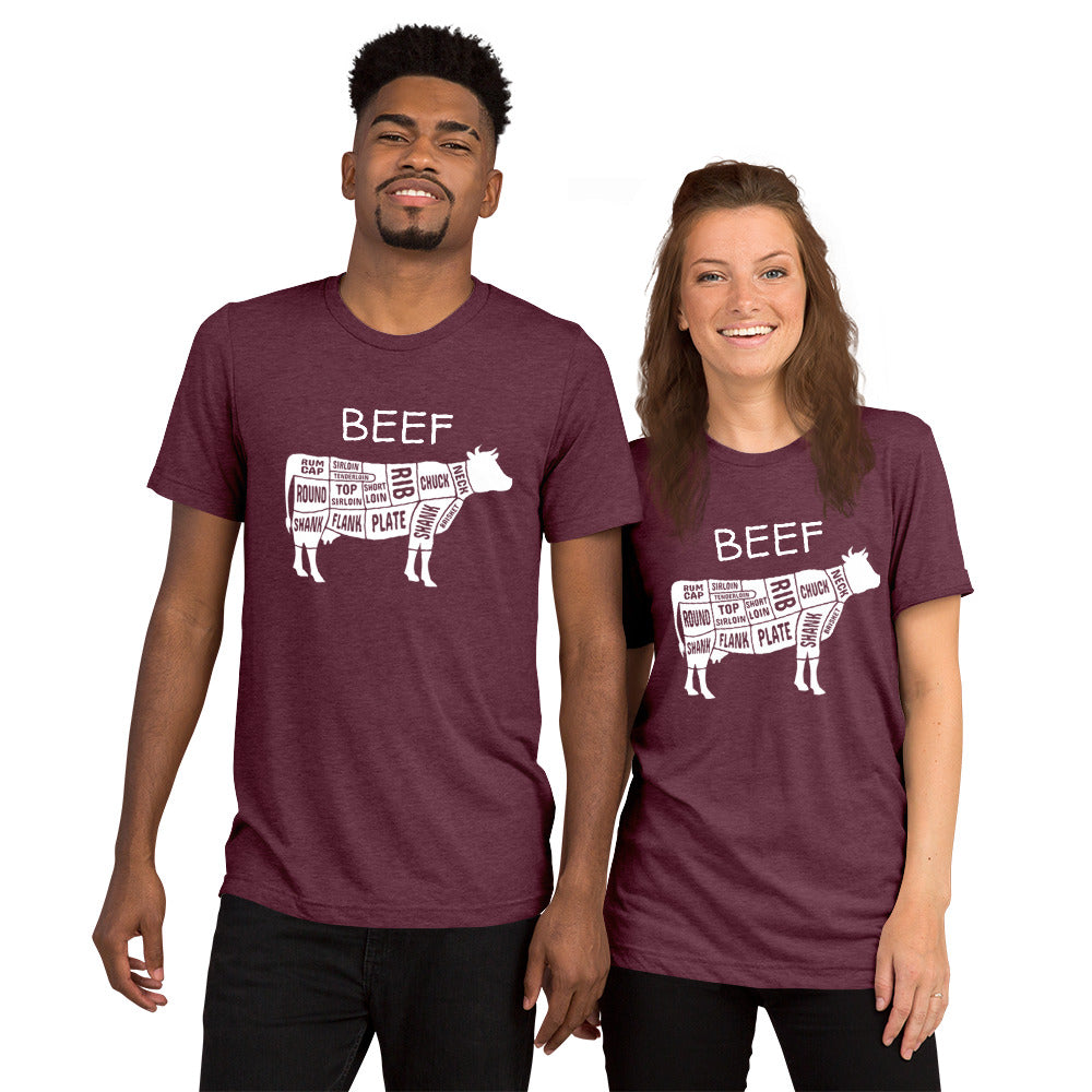 Beef Cow Butcher Chart Short Sleeve T-Shirt