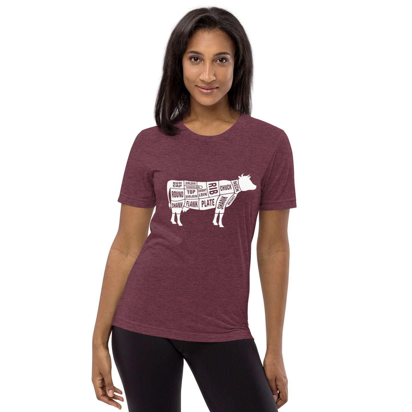 Cow Butcher Chart Short Sleeve T-Shirt