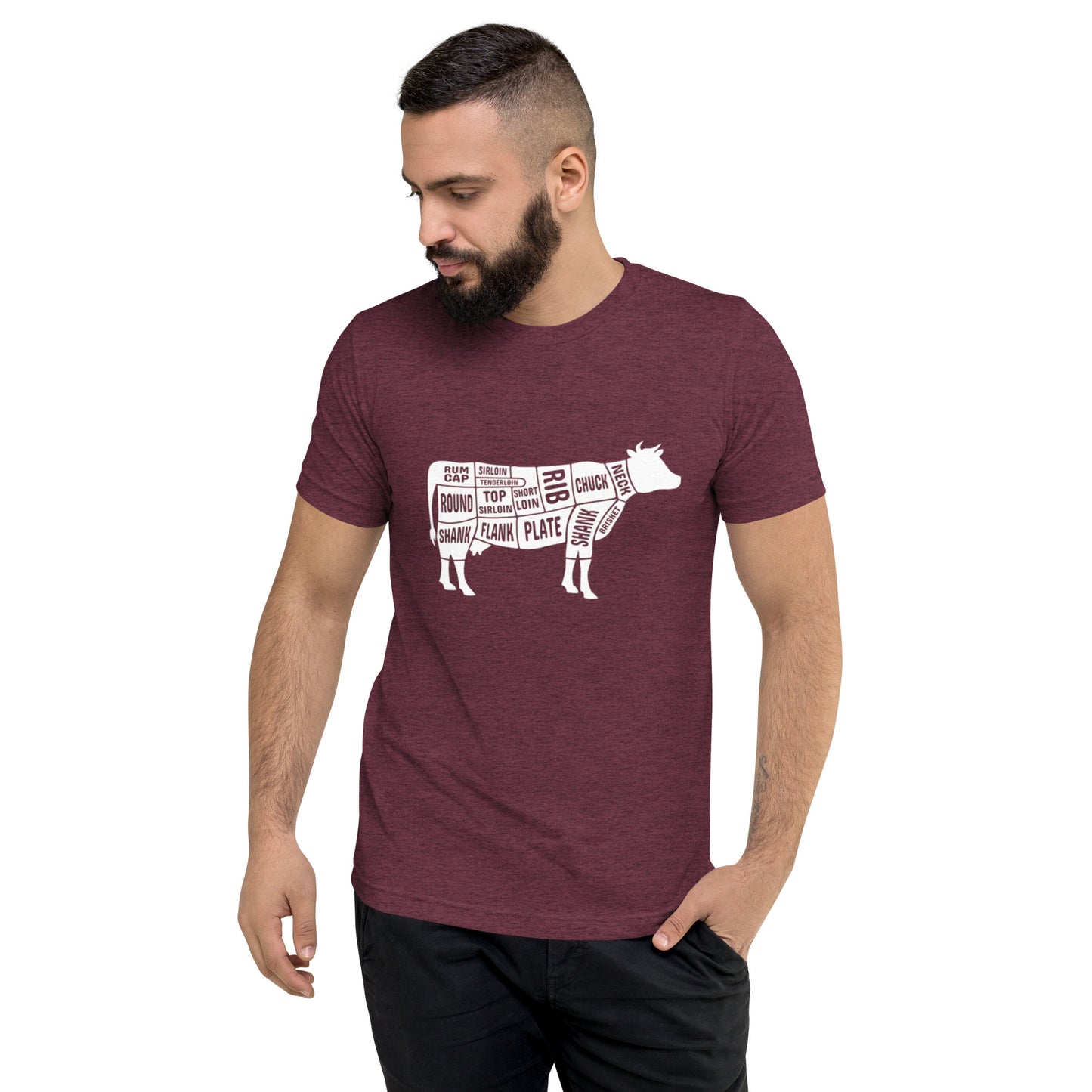 Cow Butcher Chart Short Sleeve T-Shirt