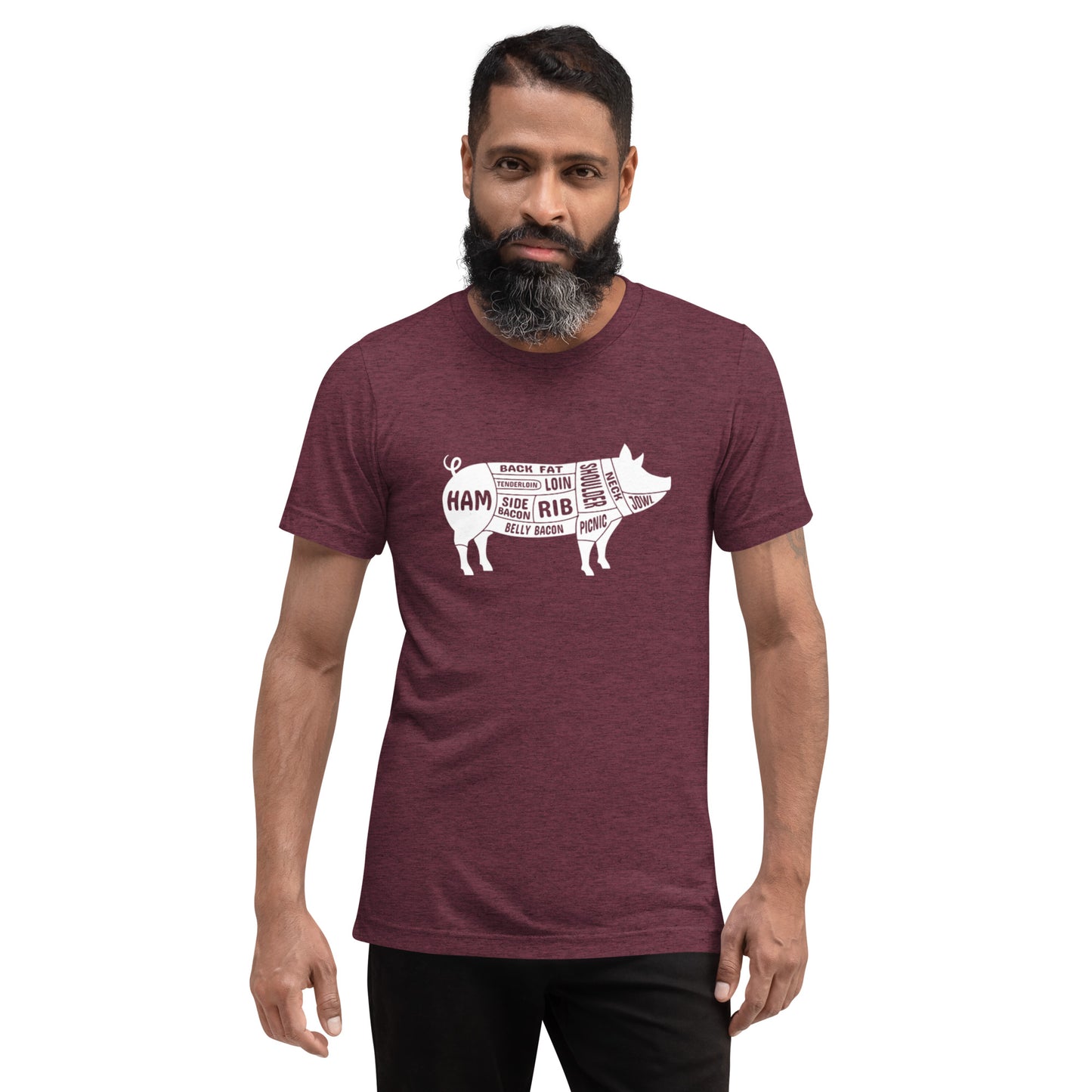 Pig Butcher Chart Short Sleeve T-Shirt