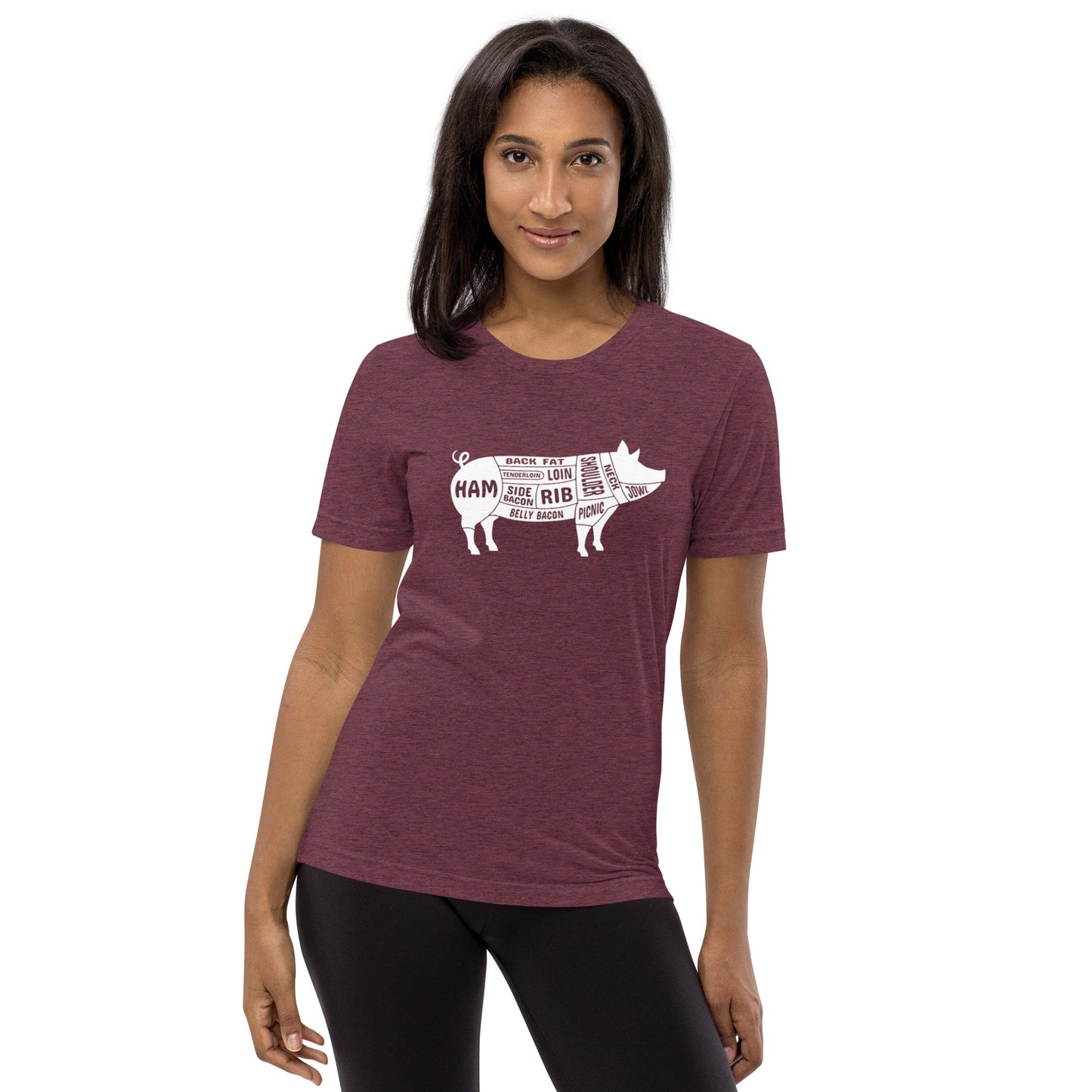 Pig Butcher Chart Short Sleeve T-Shirt