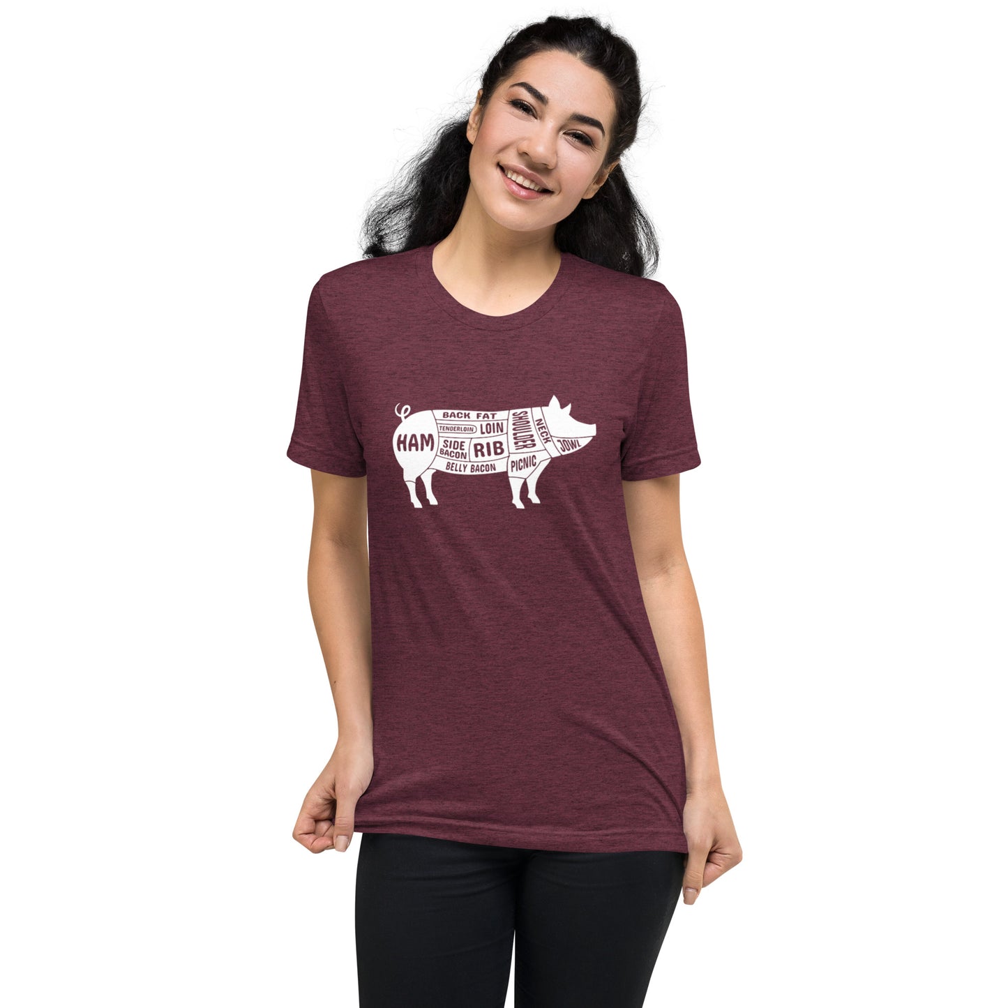 Pig Butcher Chart Short Sleeve T-Shirt