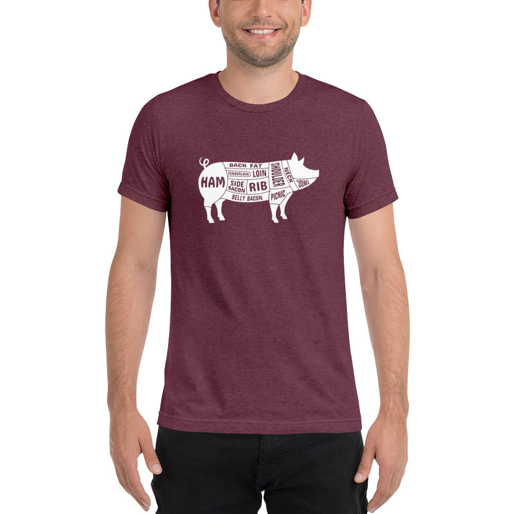 Pig Butcher Chart Short Sleeve T-Shirt