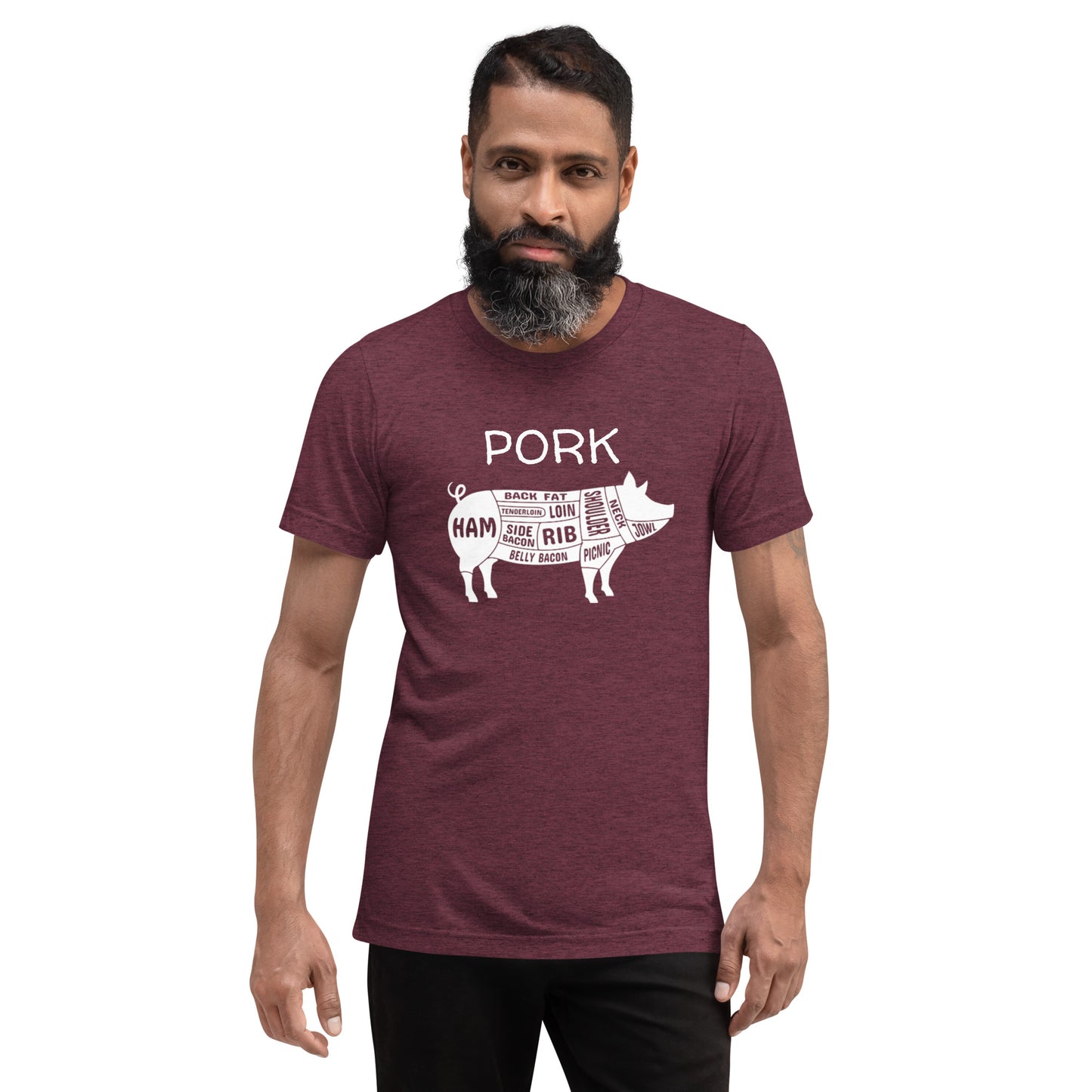 Pork Pig Butcher Chart Short Sleeve T-Shirt