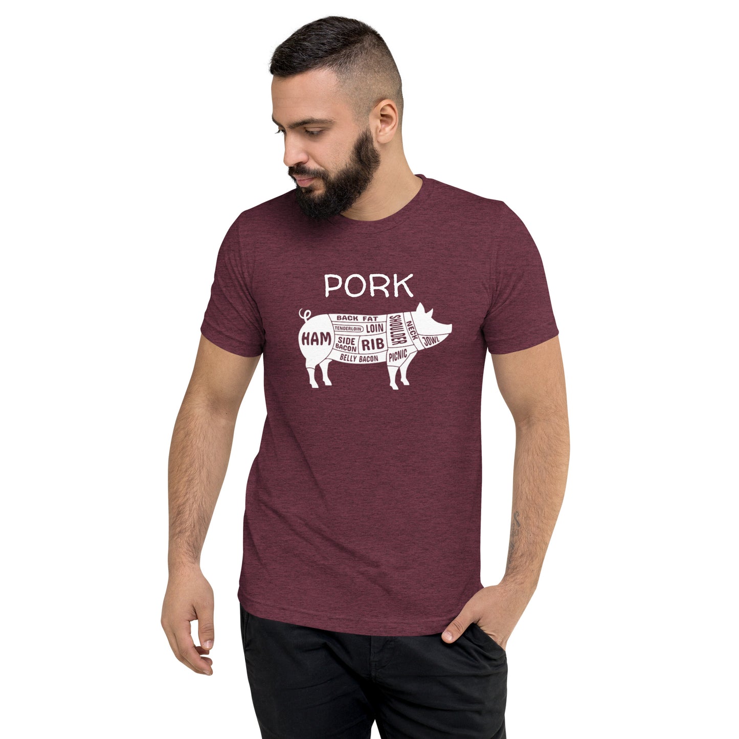 Pork Pig Butcher Chart Short Sleeve T-Shirt