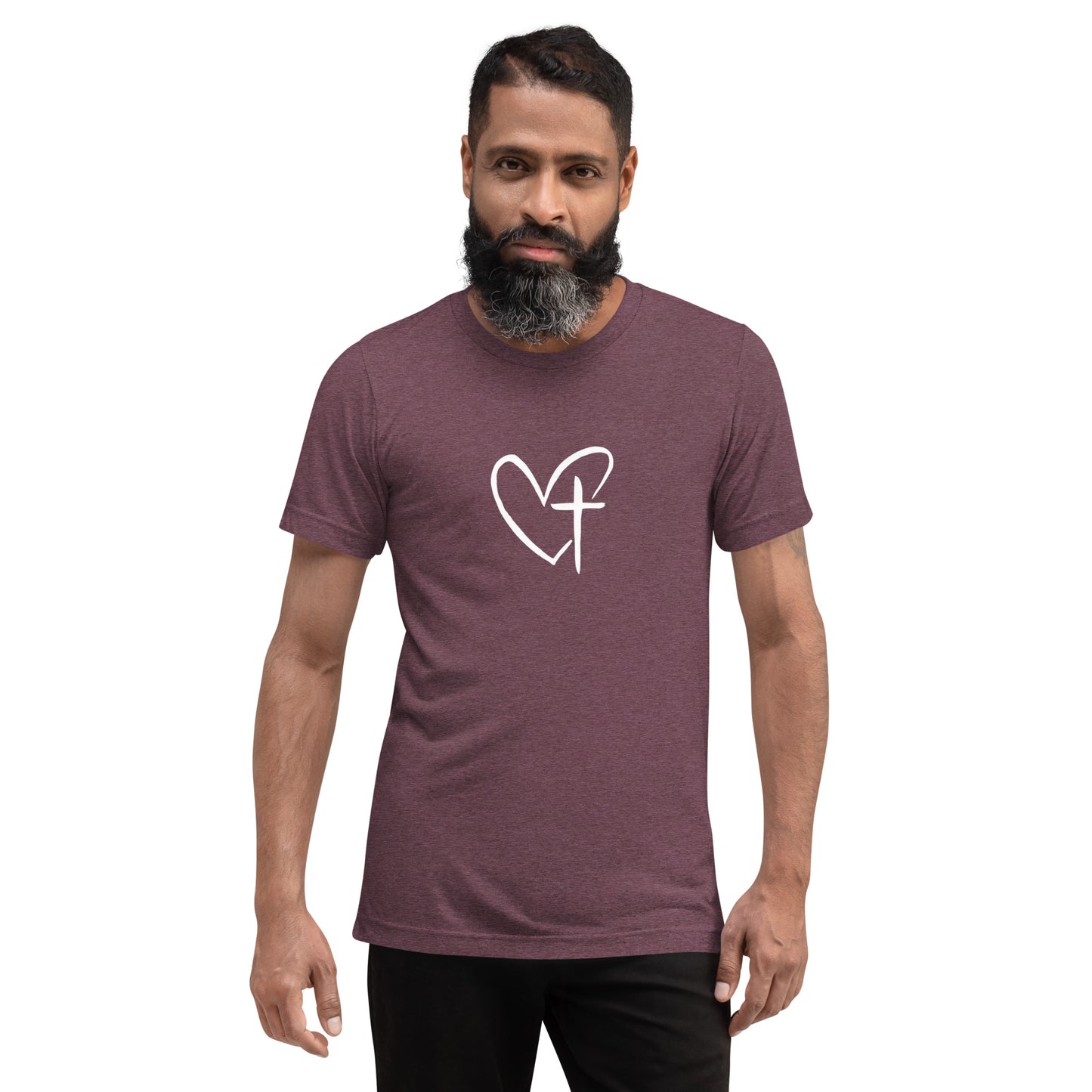 Heart w/ Cross Short Sleeve T-Shirt