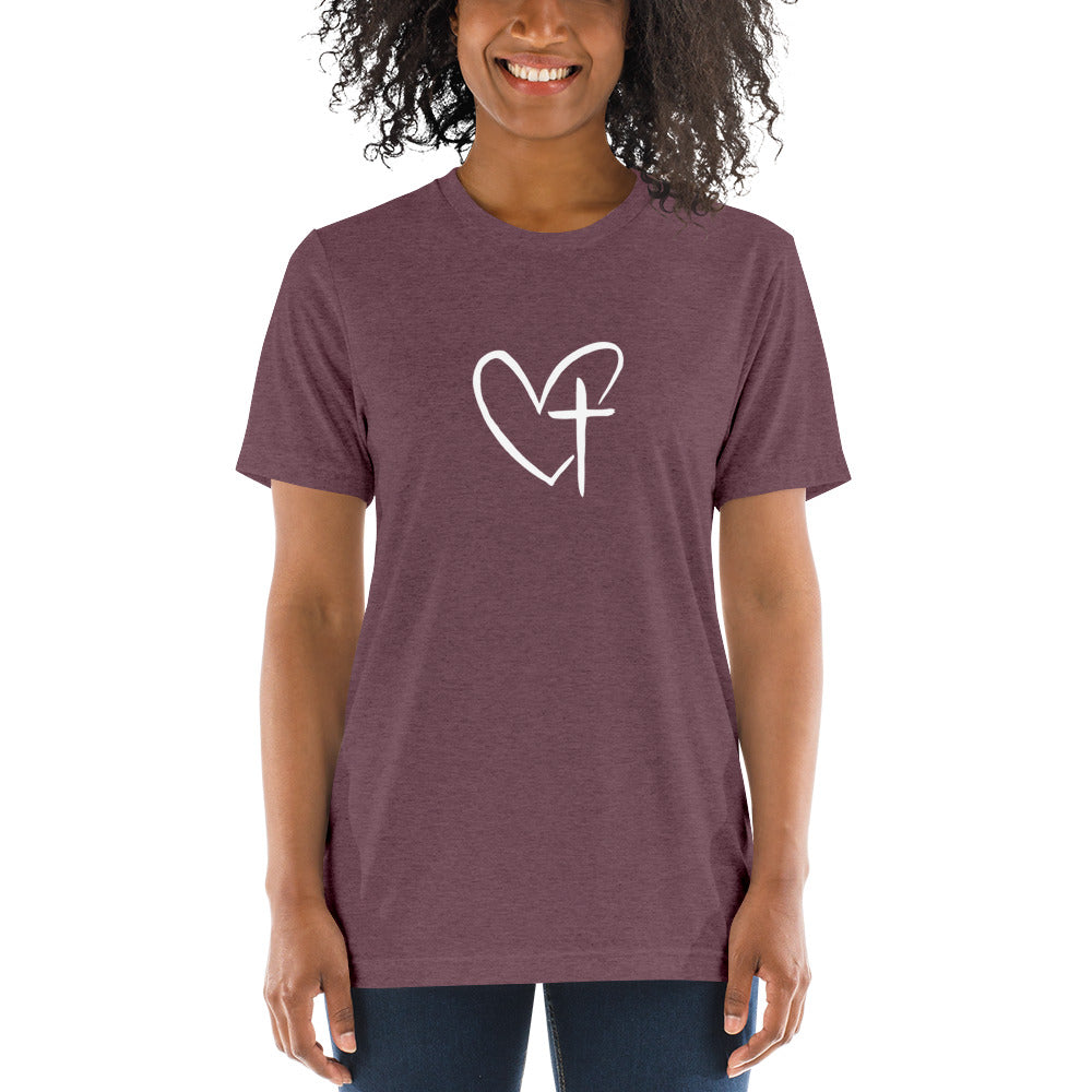 Heart w/ Cross Short Sleeve T-Shirt