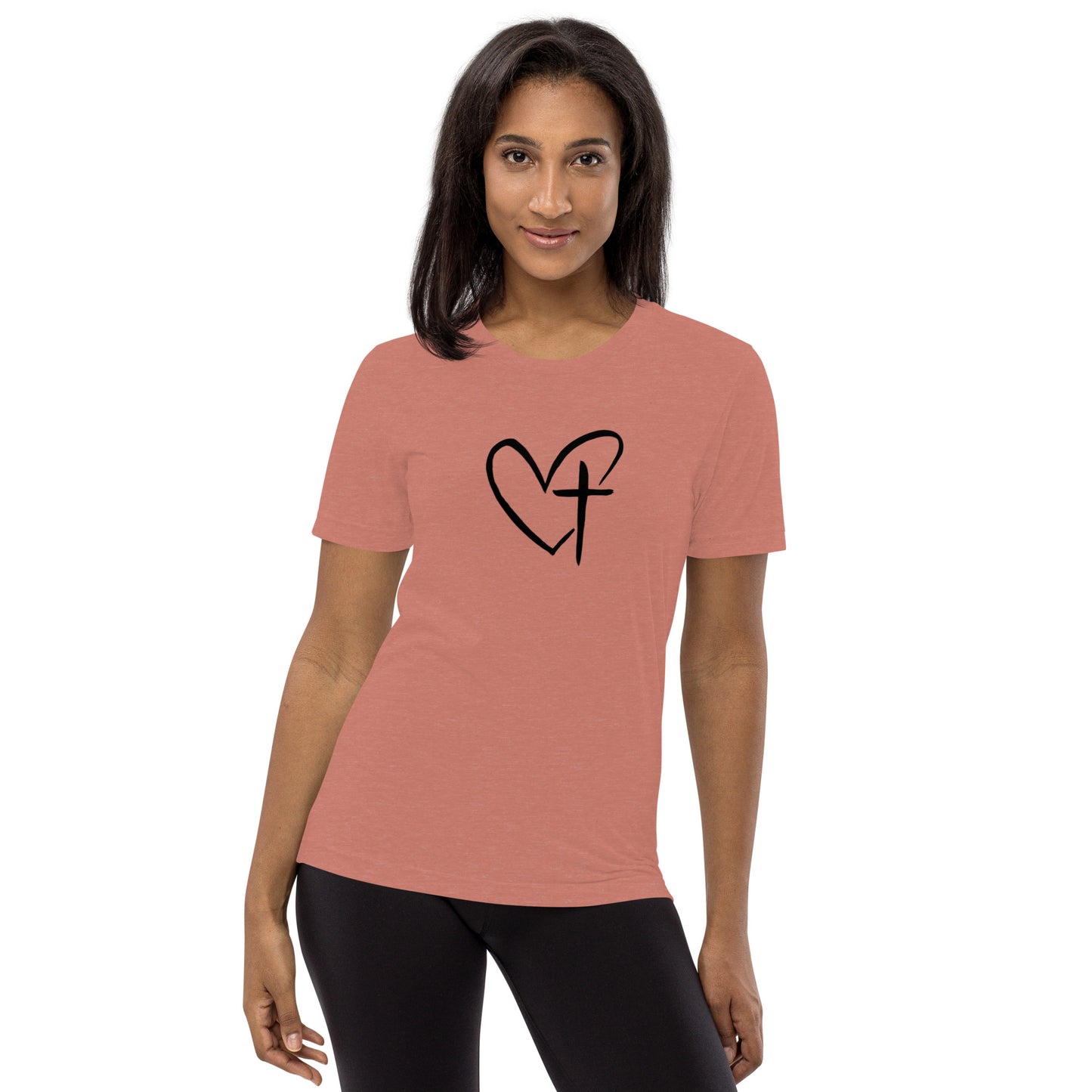 Heart w/ Cross Short Sleeve T-Shirt