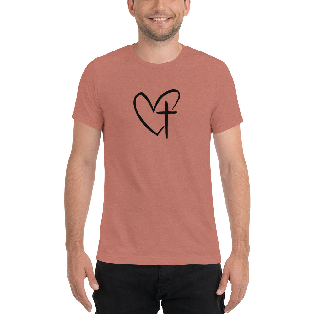 Heart w/ Cross Short Sleeve T-Shirt