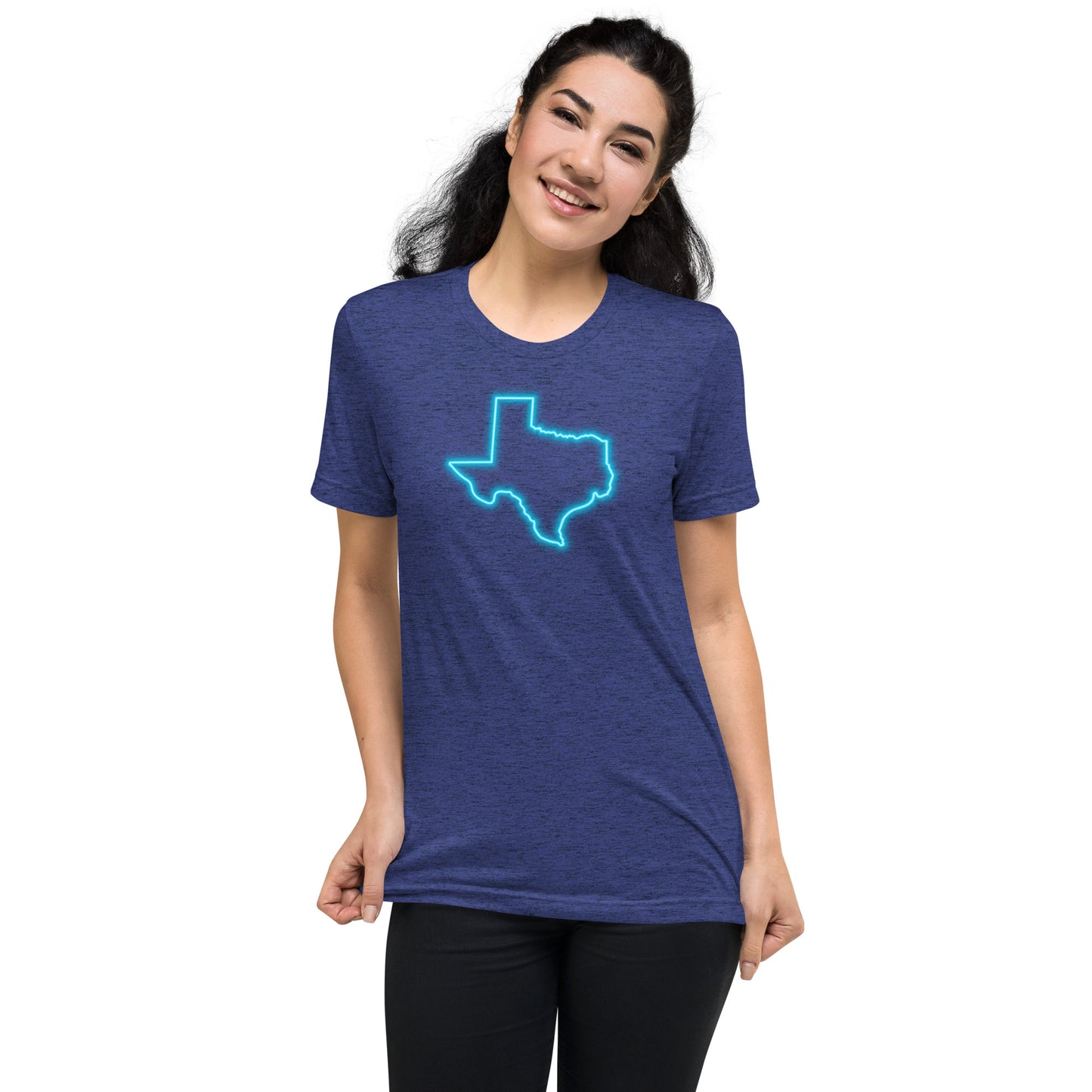 Neon Blue Texas Short Sleeve T-Shirt