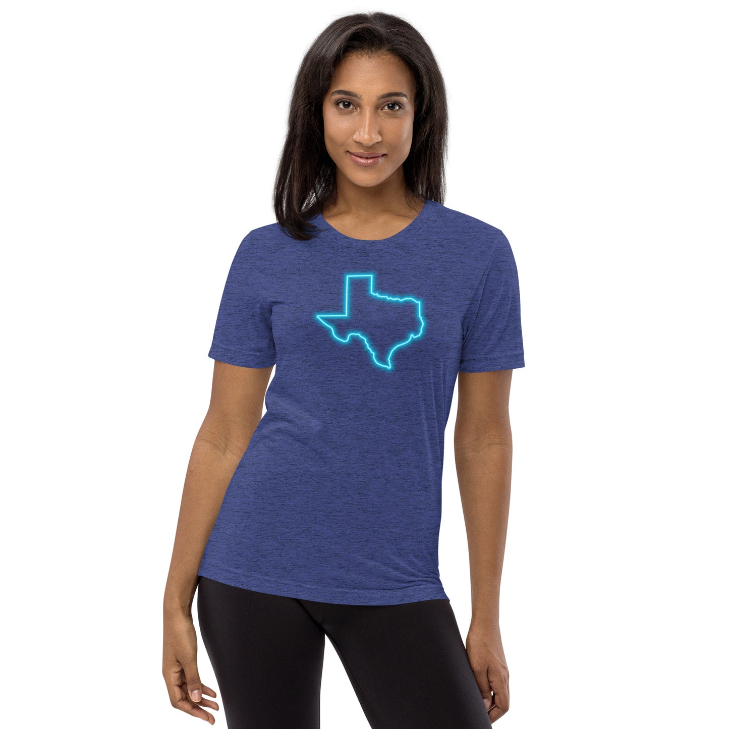 Neon Blue Texas Short Sleeve T-Shirt