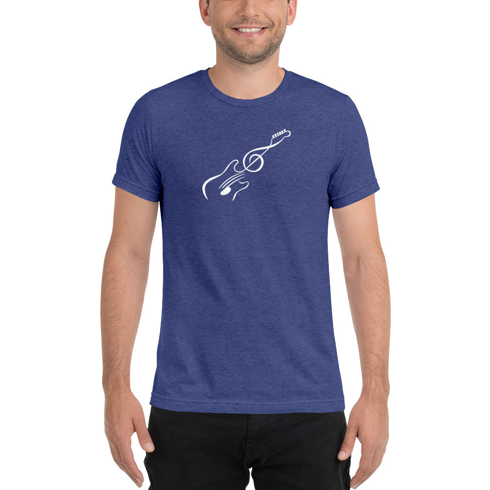 Music Note Electric Guitar Short Sleeve T-Shirt