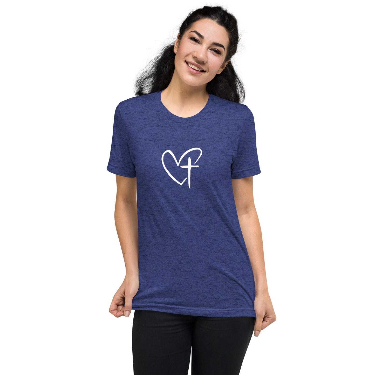 Heart w/ Cross Short Sleeve T-Shirt