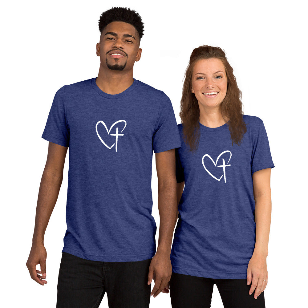 Heart w/ Cross Short Sleeve T-Shirt