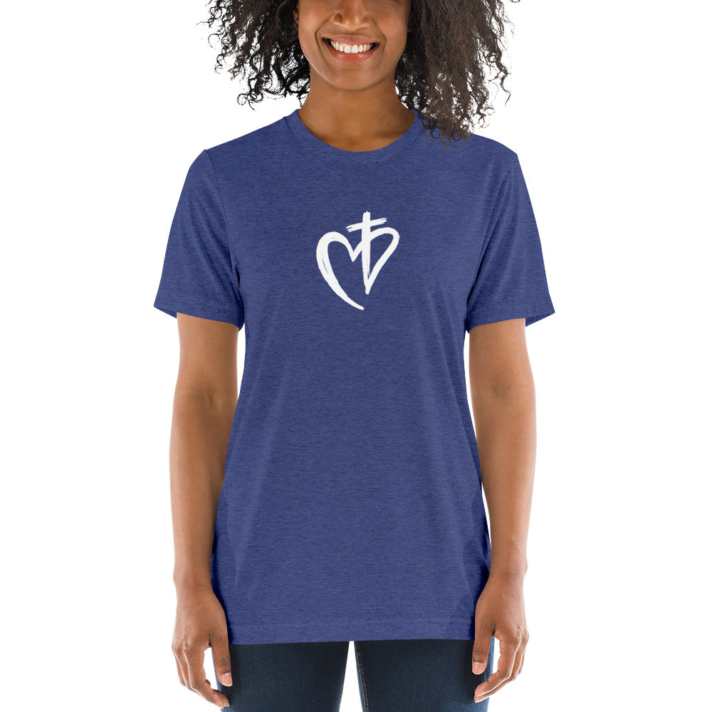 Heart with Cross Short Sleeve T-Shirt