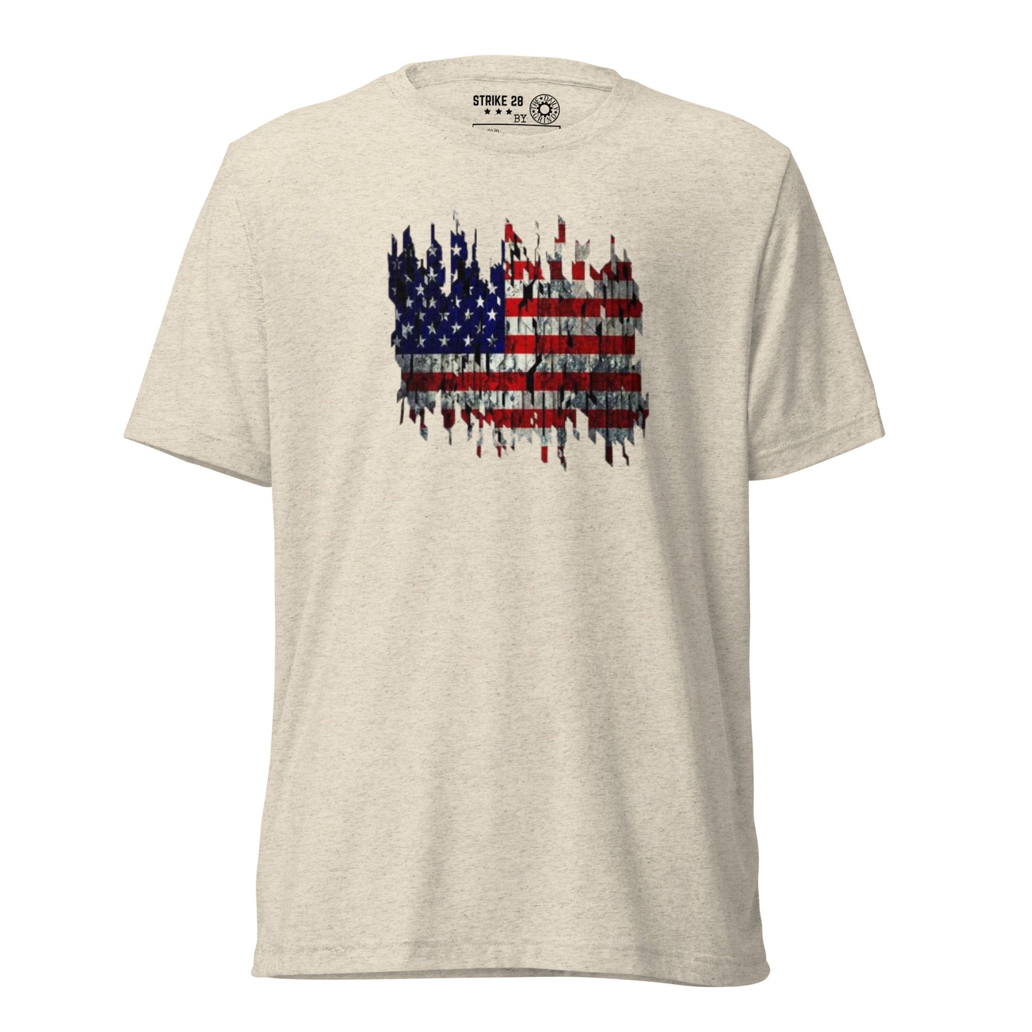 Torn American Flag Short Sleeve T-Shirt