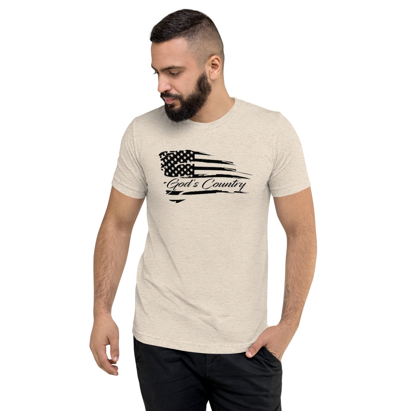 God’s Country American Flag Short Sleeve T-Shirt