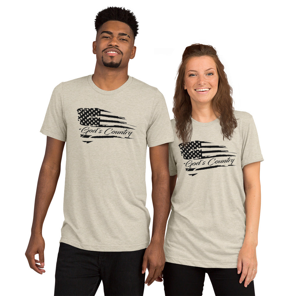 God’s Country American Flag Short Sleeve T-Shirt