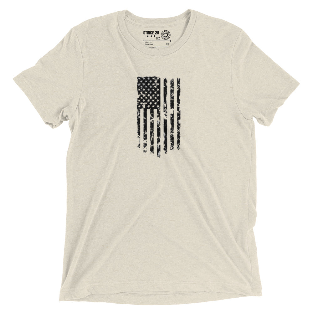 Vertical American Flag Short Sleeve T-Shirt