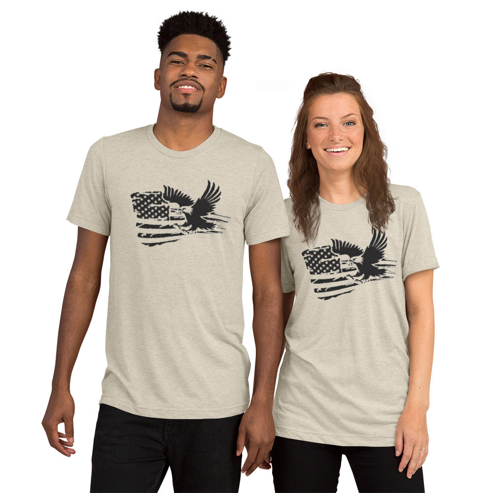 American Flag with Eagle Short Sleeve T-Shirt