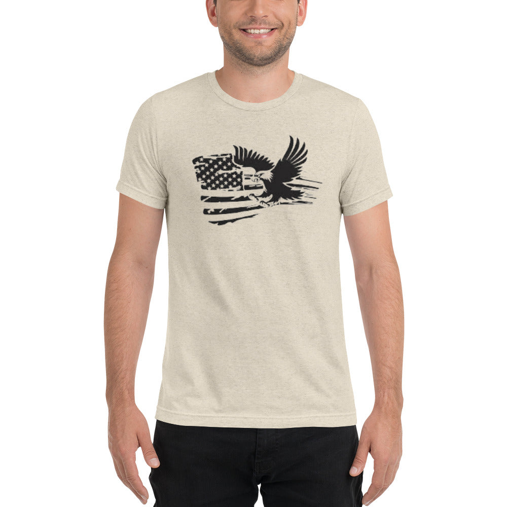 American Flag with Eagle Short Sleeve T-Shirt