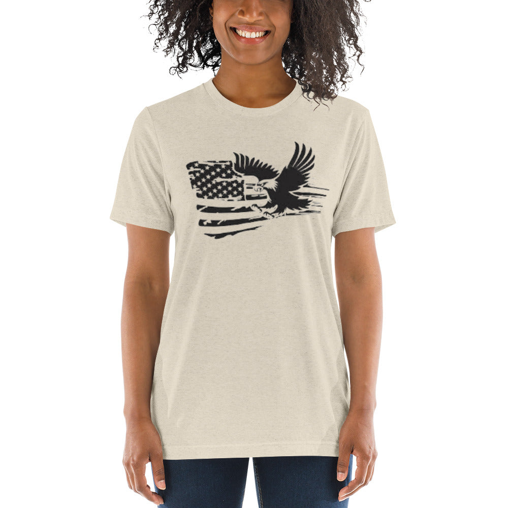 American Flag with Eagle Short Sleeve T-Shirt