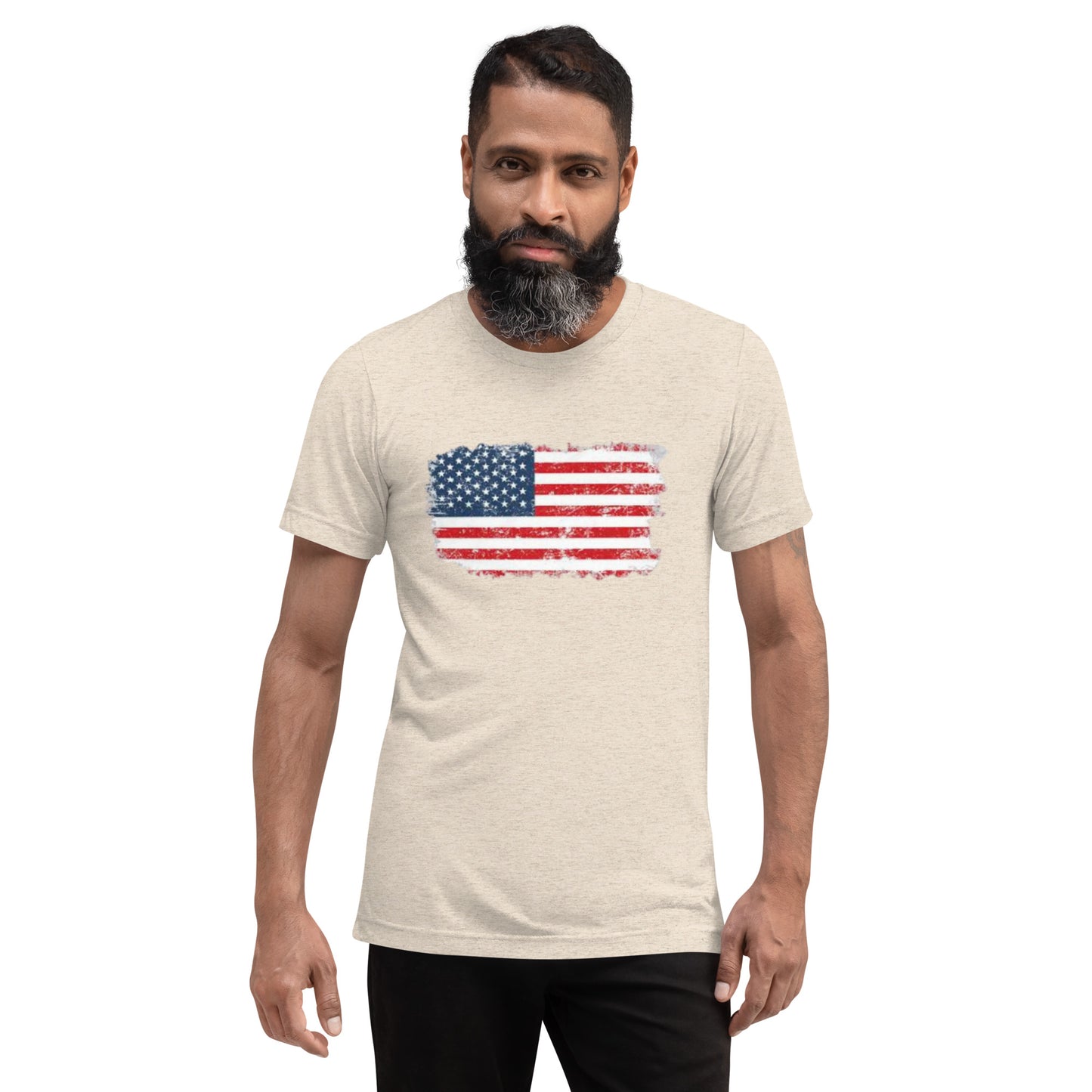 Color American Flag Short Sleeve T-Shirt