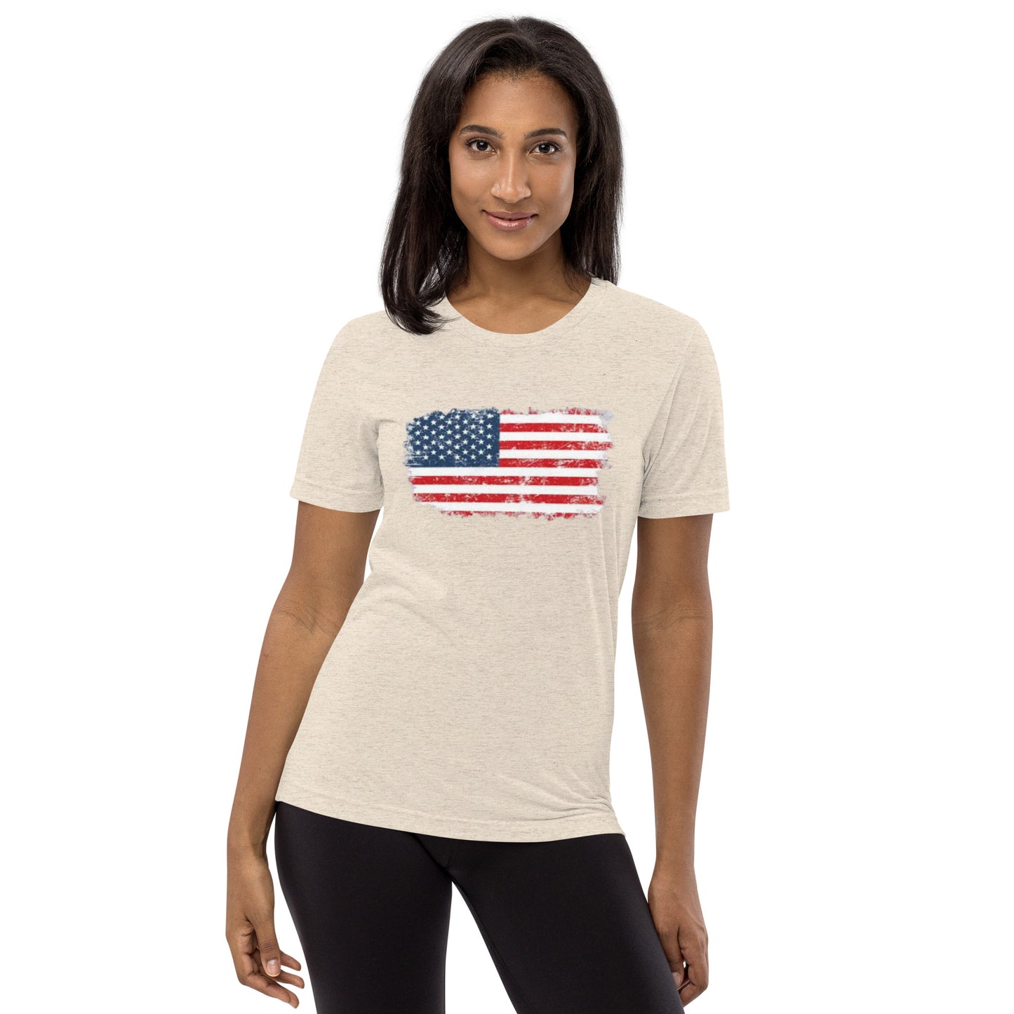 Color American Flag Short Sleeve T-Shirt