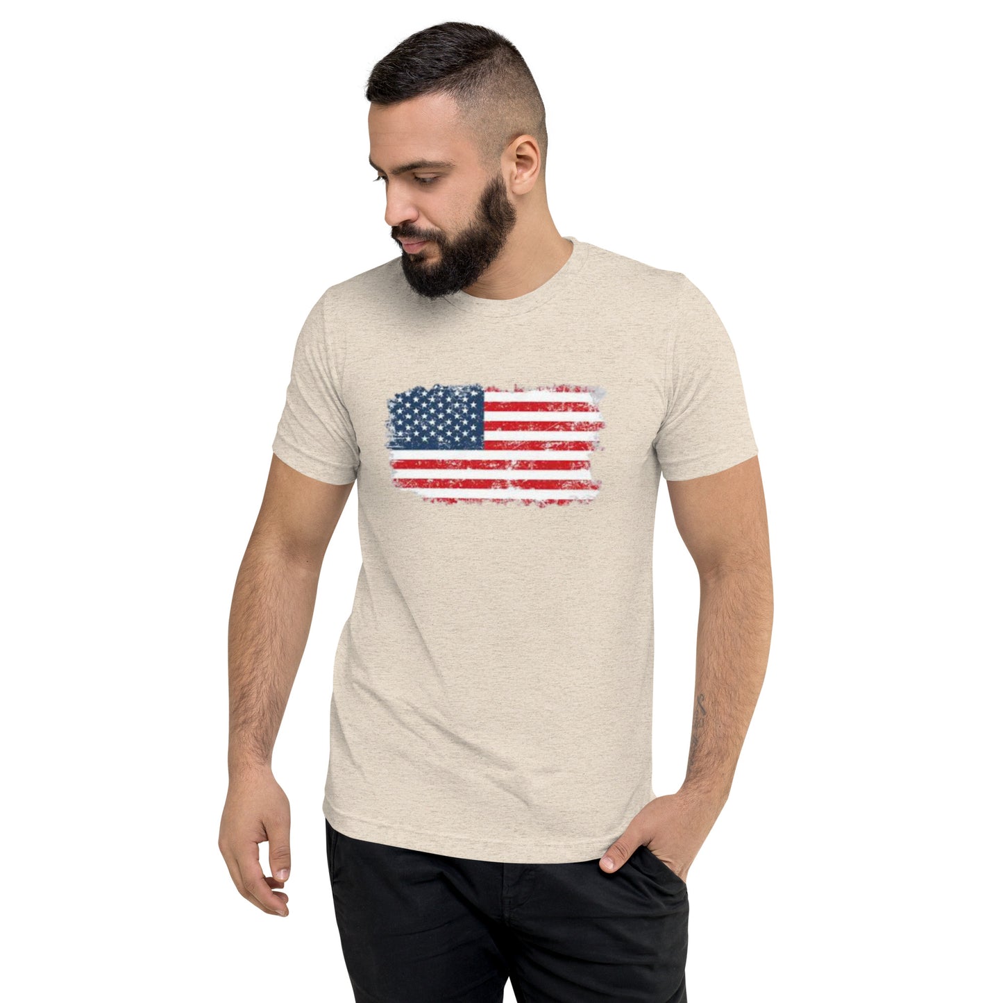 Color American Flag Short Sleeve T-Shirt