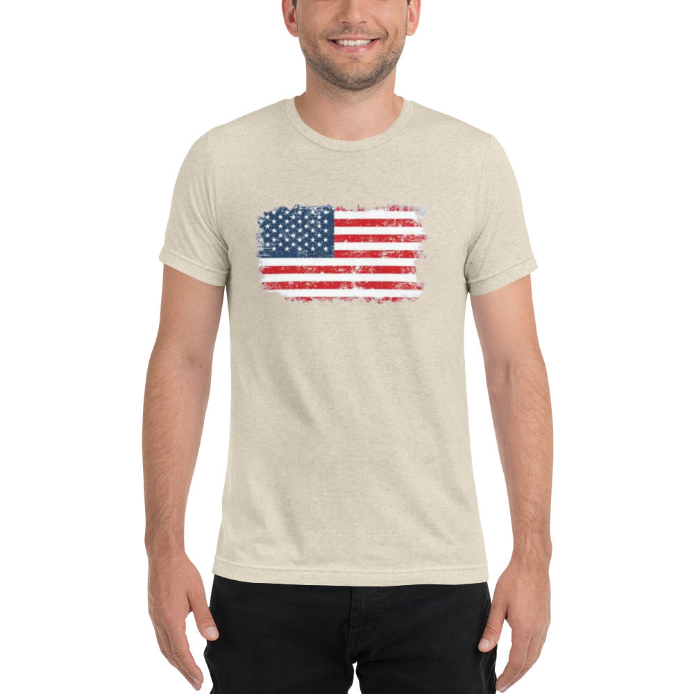 Color American Flag Short Sleeve T-Shirt