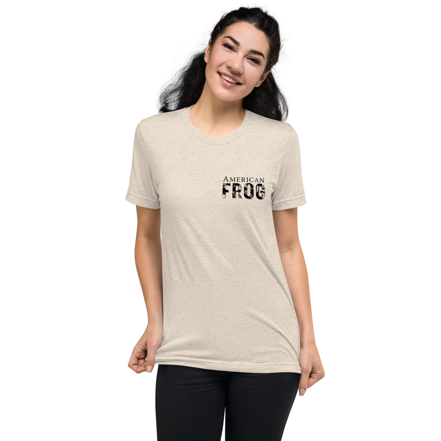 American Frog in Oatmeal Short Sleeve T-Shirt