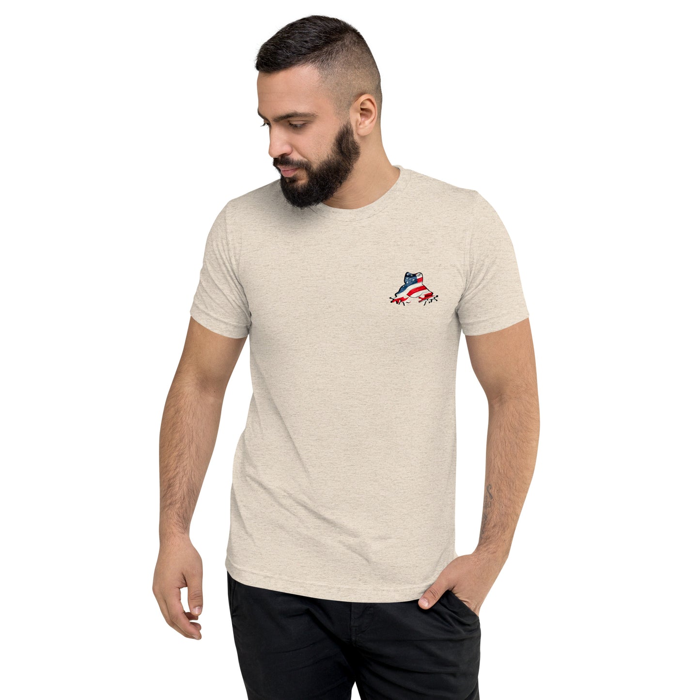 American Frog in Oatmeal Short Sleeve T-Shirt