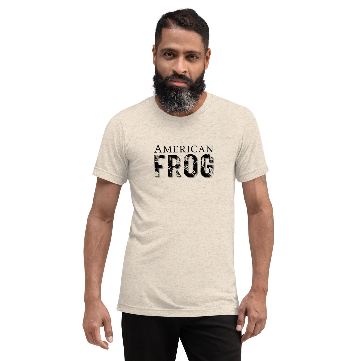 American Frog in Oatmeal Short Sleeve T-Shirt