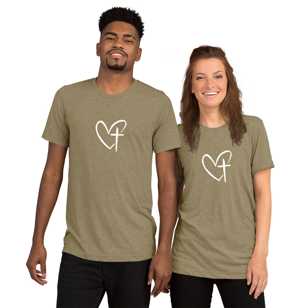 Heart w/ Cross Short Sleeve T-Shirt