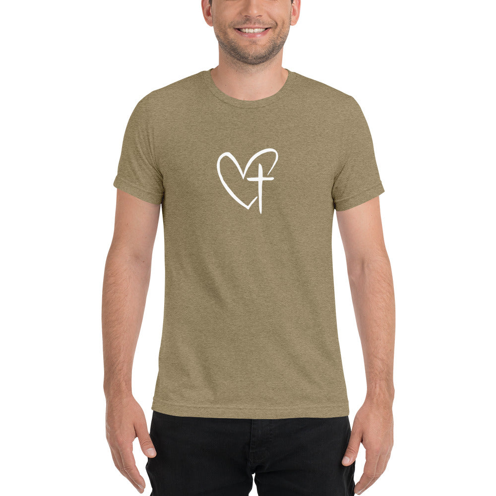 Heart w/ Cross Short Sleeve T-Shirt