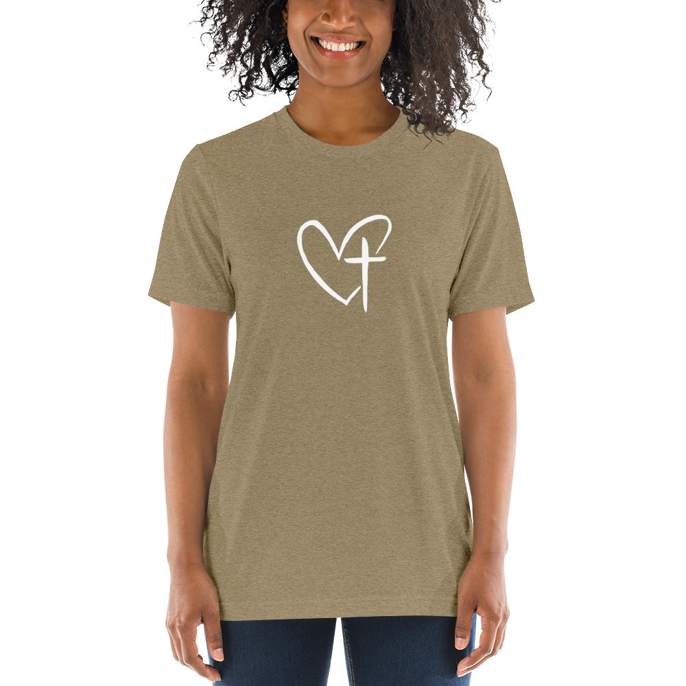 Heart w/ Cross Short Sleeve T-Shirt