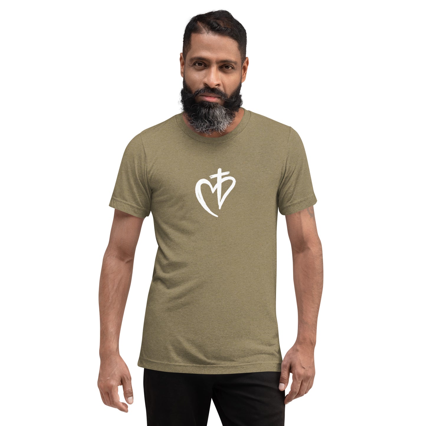 Heart with Cross Short Sleeve T-Shirt