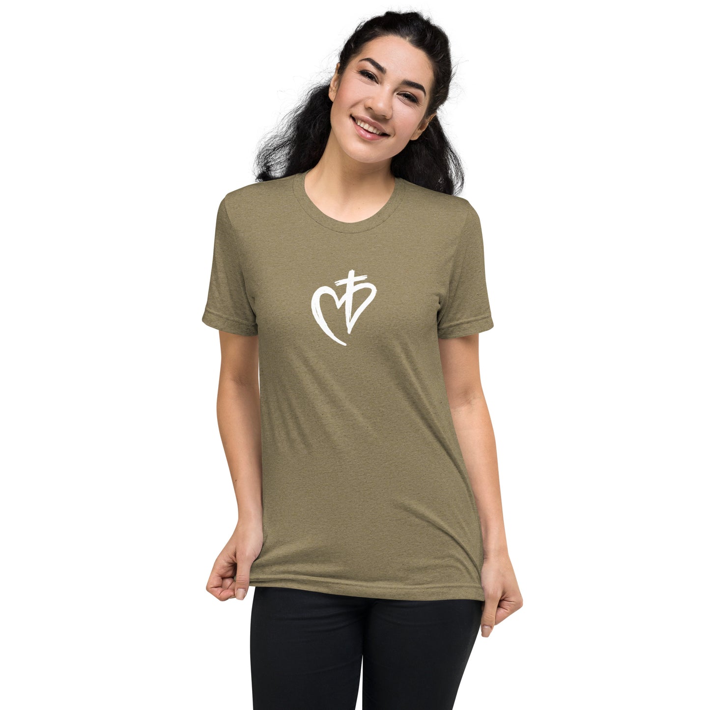 Heart with Cross Short Sleeve T-Shirt