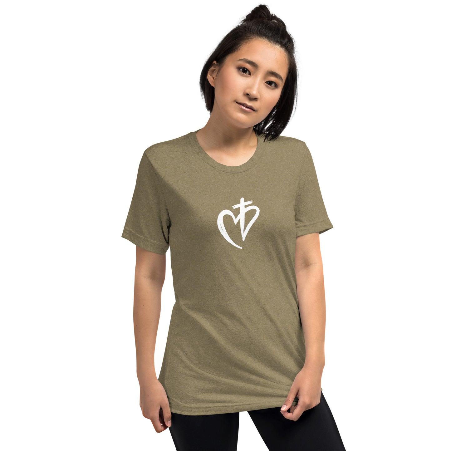 Heart with Cross Short Sleeve T-Shirt