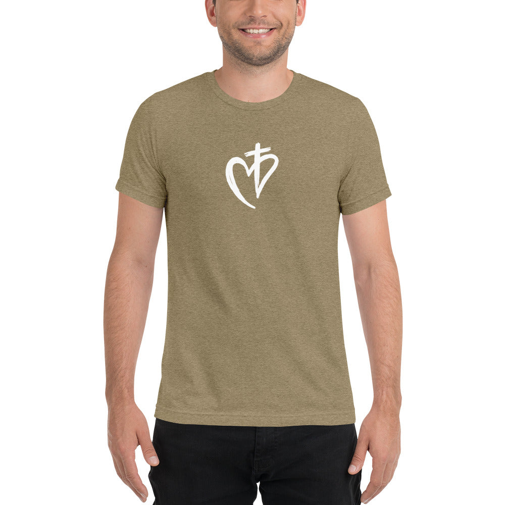 Heart with Cross Short Sleeve T-Shirt