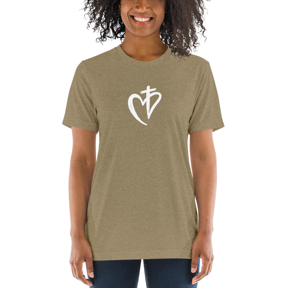 Heart with Cross Short Sleeve T-Shirt